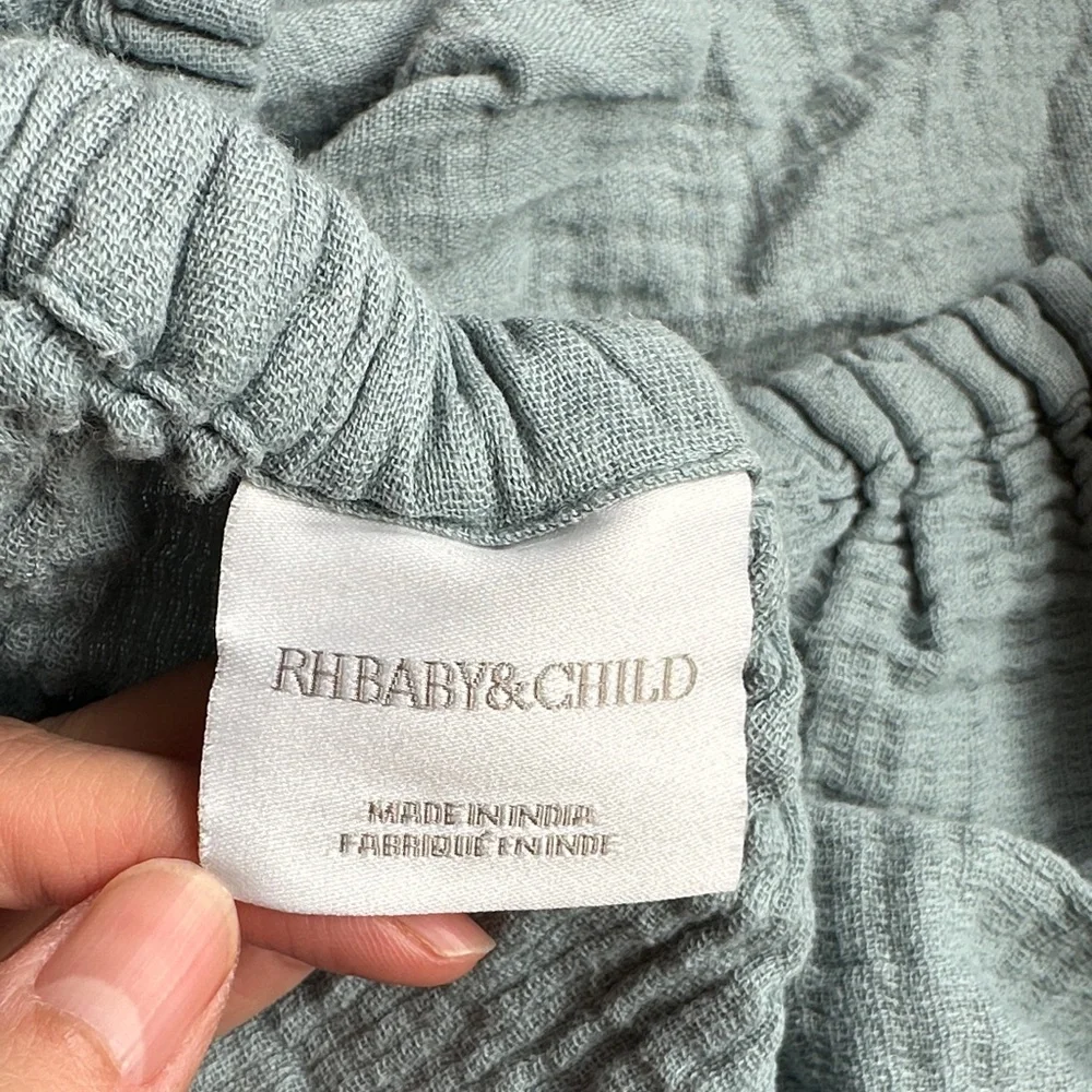 RH baby Light Blue Cotton crib fitted sheet